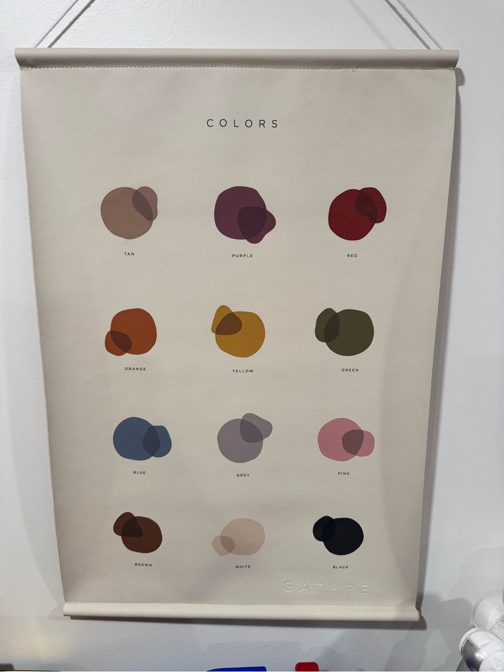 Kids Learning Color Poster - Neutral Colors Chart